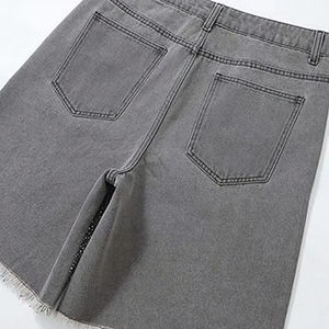 Pantalones Cortos de Lona para Hombre, Estilo Urbano, Transpirables, de Verano, con Cintura Elástica, Efecto Desgastado por el Sol, OEM ODM - Product Image 6