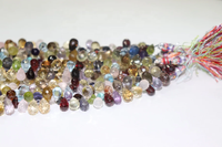 Perles facettées en pierres précieuses multiples, forme goutte, 6*9 mm, 8 pouces, pierres naturelles, forme goutte coupée sur le côté, pour la fabrication de bijoux, prix de gros