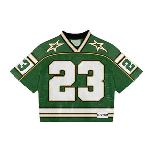 Diseña Tu Propia Camiseta de Fútbol Americano Personalizada con Bordado de Entrenamiento Universitario para Jóvenes de EE. UU., Camisetas de Moda Bordadas a Medida - Product Image 1