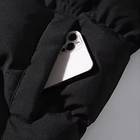 Veste matelassée légère grise à capuche pour homme, garnie de duvet, en polyester, avec patch logo personnalisé, idéale pour l'hiver – Vente en gros