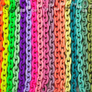 Décoration murale artisanale en résine, style moderne, maillons grands et épais, mélange de couleurs, design punk, chaîne longue multi-pièces - Product Image 1