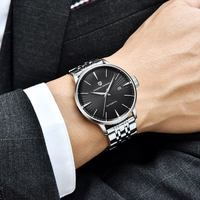 Montre automatique Pagani Design PD-2770 pour homme, bracelet en acier inoxydable et cuir, mécanique, étanche, date, montre de luxe décontractée