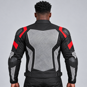Chaqueta de malla para motociclistas con paneles de malla transpirable, acolchado protector, costuras duraderas y construcción ligera para motocicleta - Product Image 6