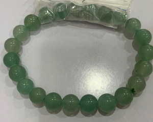 Bracelet en pierres précieuses d'aventurine verte naturelle Ha Gems, perles de 8 mm, extensible, unisexe, cadeau d'anniversaire du Rajasthan - Product Image 3