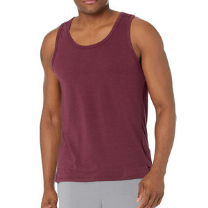 OEM Custom 100% Cotton Heavyweight Training Vest Bodybuilding Muscle Fitness Stringer <b>Running</b> <b>Singlet</b> Gym tank Top for Men - Product Image 2