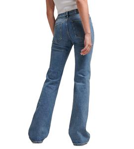Jeans décontractés pour femmes, coupe skinny évasée, en denim de haute qualité, avec bas évasé large, pour la vente en gros - Product Image 6