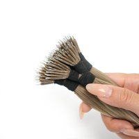 Ekstensi Rambut Lanmuse Hair Nano Ring Nano Tip Tak Terlihat Double Drawn 100% Rambut Asli Rusia Grosir Salon