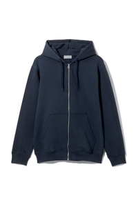 Sudadera con capucha para hombre, corte regular, color liso, algodón French Terry, transpirable, informal, para invierno, con logo impreso digitalmente en la parte trasera del cuello. - Product Image 4