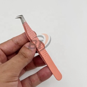 Pinces à cils en acier inoxydable, pointe en fibre de couleur personnalisée, pointues pour extensions de cils en volume avec étiquette privée - Product Image 3