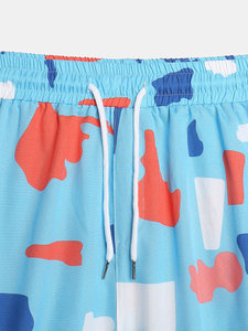 Pantalones Cortos Casuales de Poliéster para Hombre, a la Moda, Personalizados, de Alta Calidad, con Estampado y Cintura Elástica Media, para Playa - Product Image 3