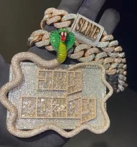 จี้โลโก้แบบ Iced Out, จี้รูปงู, จี้ฮิปฮอป, จี้ตัวอักษรแบบ Iced Out สั่งทำได้, จี้ฮิปฮอปแบบ Iced Out สั่งทำได้, จี้แบบสั่งทำได้ - Product Image 4