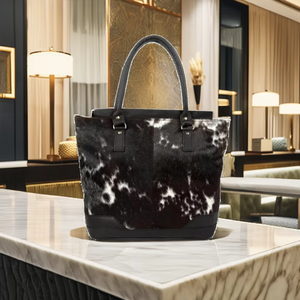 Sac fourre-tout en cuir de vachette véritable, sac à bandoulière portable à fermeture éclair, style vintage, grande capacité, léger - Product Image 5