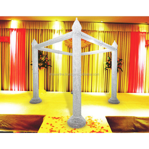 Cristal mariage Mandap événement et fête décoration fournitures haute qualité blanc mariage scène Royal mariage mandap - Product Image 6