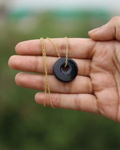Collier en tourmaline noire naturelle, pendentif en pierre précieuse, bijoux faits à la main, bijoux de guérison, cadeau de mode pour femmes - Product Image 2