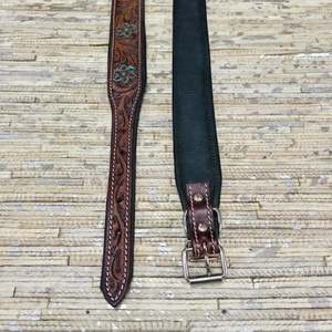 Luxury Top Sale Durable Hand <b>Tooled</b> <b>Leather</b> Floral Dog Leash for Walking Heavy-Duty Custom Training <b>Leather</b> Pet & Dog Leash - Product Image 3