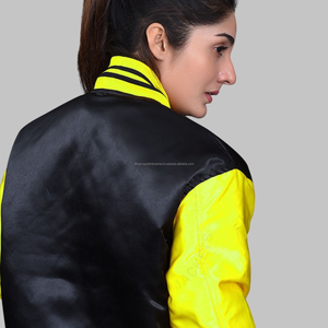 100% poliéster satén béisbol Varsity chaqueta personalizada Letterman chaqueta para hombres de talla grande - Product Image 4