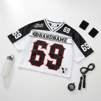 Maillot de football personnalisé à manches courtes coupe ample avec impression par sublimation à chaud et broderie, design tendance en maille