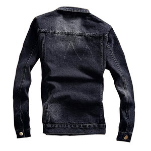 Chaqueta vaquera OEM para hombre, abrigo informal de otoño para mujer, chaqueta vaquera con botones, chaqueta vaquera oversize para hombre - Product Image 4