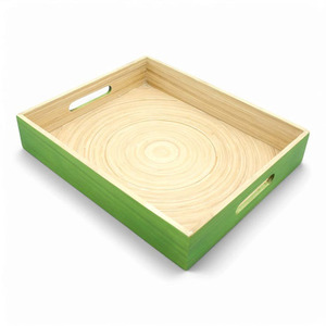 Bandeja de Bambú Ecológica con Laca, Diseño Personalizado, Bandeja para Servir, Excelente Decoración de Mesa, Platos, Regalos - Product Image 6