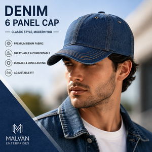 Custom Logo Washed Denim 6-Panel Baseball <b>Cap</b> Adjustable Metal Buckle Unisex Casual Style Heat-Transfer Printed Rhinestone - Product Image 1