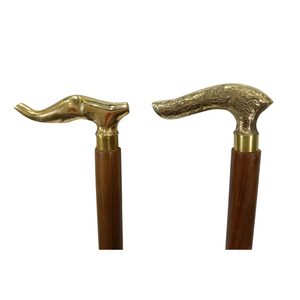Wholesale Traditional Wooden Walking Stick Brass Handle - Product Image 5