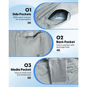 Shorts pour hommes en coton 100% avec logo personnalisé, 345 g/m², shorts de sport à cordon de serrage, shorts en molleton, shorts décontractés pour l'extérieur - Product Image 4