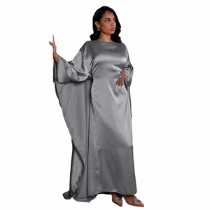 Premium Quality Luxury Polyester Abaya Dress with Flowy <b>Sleeves</b> Full Length Modest Casual Spring Women Wear Adults ODM - Product Image 1