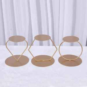 Soporte Simple Dorado para Pastel, Plato para Exhibición de Postres, Soporte para Cupcakes, Decoración Elegante y Minimalista de Metal para Bodas, Cumpleaños y Fiestas - Product Image 1