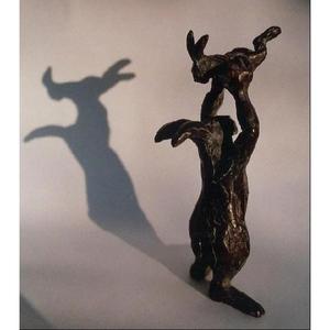 Skeeping Rabbit Statue For Garden Ornament handmade Bronze Rabbit Sculpture Outdoor Lawn Farm Decor Figurine - Product Image 3