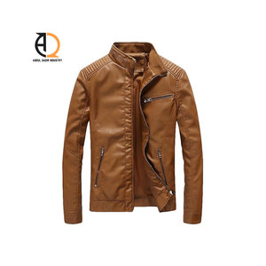 Fabricantes de Chaquetas de Cuero, Diseño Clásico, Chaqueta Bomber de Cuero PU Premium Personalizada, Color Marrón Vintage - Product Image 2