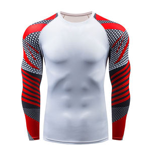 Rashguard de BJJ para Lucha de Sumisión, Jiu Jitsu Brasileño, Artes Marciales Mixtas, Protección Anti-UV, Anti-Encogimiento, Poliéster/Nailon, Completo - Product Image 3