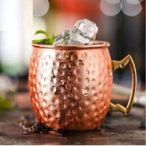 Copper Moscow mule cup set for luxury celebration drink moments hammered finish metal cups durable reusable dining <b>mugs</b> - Product Image 2