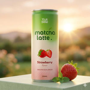 Venta al por mayor, marca privada, lata de aluminio de 250ml, Matcha Latte Imperial saborizado, adelgazante, helado, vietnamita, cafeinado, sin azúcar, 100% puro - Product Image 4