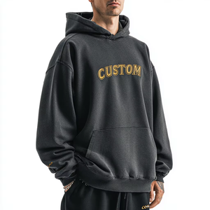 Sudadera con Capucha Personalizada de Primera Calidad, 100% Algodón, Fabricada a Medida, Talla Grande, Bordada, para Hombre - Product Image 4