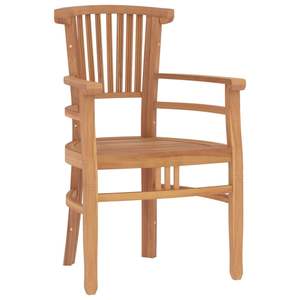 Juego de Comedor de Jardín Ergonómico Mediano de Madera de Teca Natural, Sólido y Duradero - Product Image 4