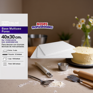 Base à gâteau rectangulaire 40*30cm, polyfoam multi-usages, support à gâteau polyvalent - Product Image 3