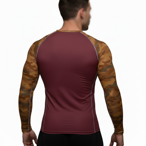 MMA Rush Guard Compression Shirt Custom Sublimation Printed Jiu Jitsu Grappling BJJ Rashguard Long Sleeves Anti UV Protection - Product Image 2