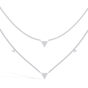 Collier de luxe solitaire en diamant synthétique de laboratoire certifié IGI, taille brillant, 0,30 ct, couleur or - Product Image 2