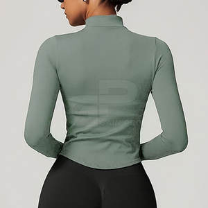 Veste de yoga légère pour femme, tissu extensible respirant, coupe ajustée, fermeture éclair intégrale, veste de sport pour la salle de sport et les entraînements - Product Image 5