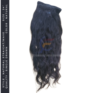 Extensiones de cabello Remy virgen indonesio liso natural, cutícula alineada y sin productos químicos, paquetes de cabello humano de alta calidad - Product Image 2