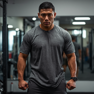 Conjunto de Camiseta y Pantalones Holgados para Gimnasio para Hombre, Ropa Deportiva de Algodón de Corte Holgado, Personalización OEM ODM - Product Image 5