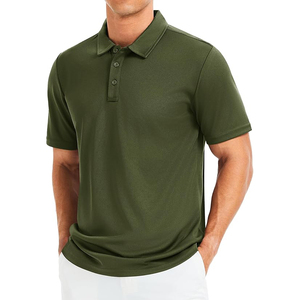 Camiseta de Polo de Golf con Logotipo Personalizado, de Secado Rápido, Transpirable, Mezcla de Poliéster, Tejido Elástico, Cómoda para el Swing - Product Image 1