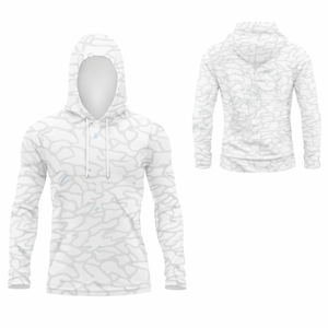 เสื้อฮู้ดตกปลาแห้งเร็ว UPF 50 แขนยาว มีฮู้ดคลุมคอ พร้อมโลโก้ด้านหน้า - Product Image 1