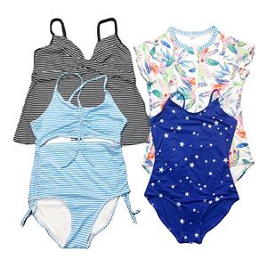 Bikini a rayas de talla grande para mujer de una pieza de calidad superior 2025, traje de baño informal de diseño personalizado para mujer de BD - Product Image 6