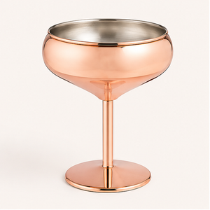 Luxury Unbreakable Copper Margarita Glass Metal Cocktail <b>Goblet</b> For High-End Bar And Party Events Wedding And Business Gifts - Product Image 6