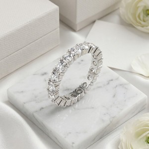 แหวน2.90CTW ตัดทรงกลมชุดแหวนนิรันดร์ - Product Image 2