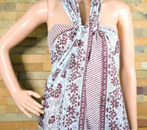 Pareo de Playa Hecho a Mano en India, de Algodón, con Estampado Batik, Reversible, Ecológico, de Secado Rápido - Product Image 3