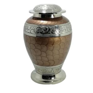 Urnes commémoratives en argent gravées pour cendres humaines, design exclusif, urnes funéraires pour adultes - Product Image 1