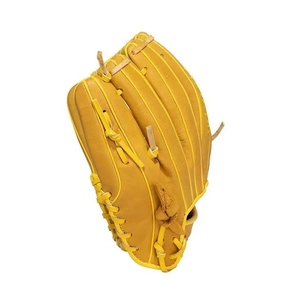 Gant de baseball en cuir jaune pour droitier, modèle H-Web, doigts entièrement couverts, fermeture auto-agrippante, taille adulte - Product Image 5