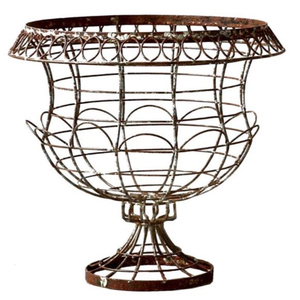 Classic Design Mesh Iron Wire Garden Planter Antique Finished Handmade for Home Balcony Lobby Garden Decoration Flower Planters - Product Image 1